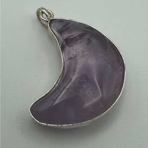 B.Rising Jewelry - Amethyst moon pendant with silver plating